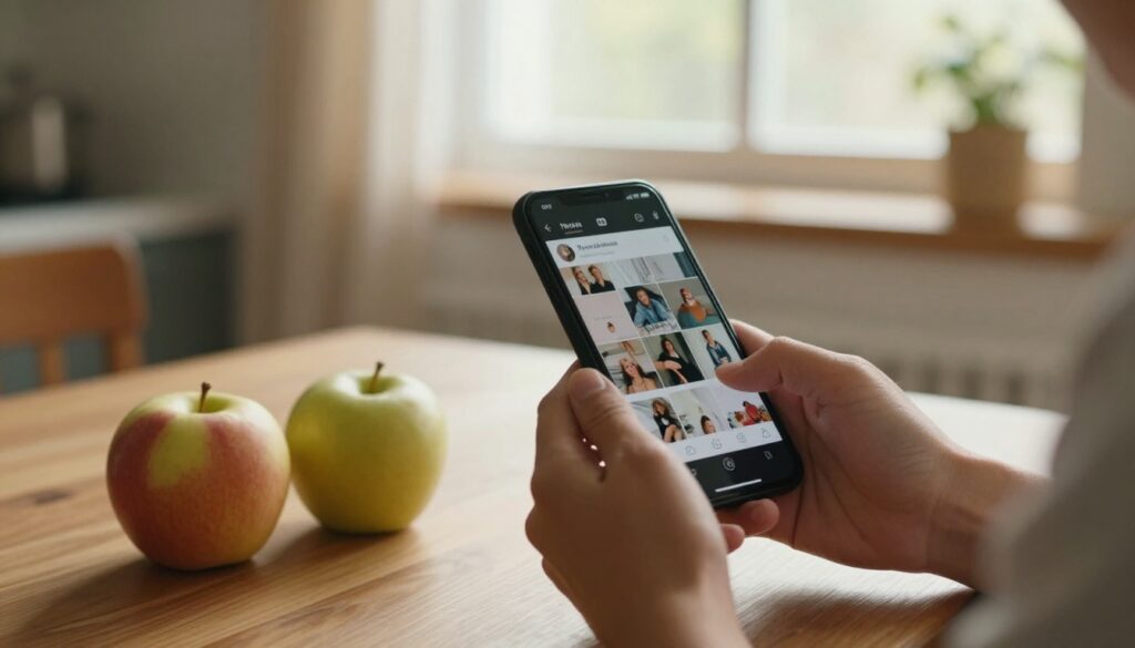 Young person scrolling smartphone reflecting MAHA health movement social media algorithm shaping health beliefs and online culture